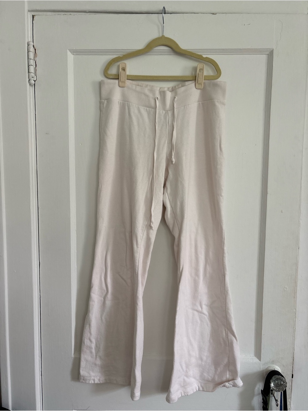 Brandy Melville White Wide-Leg Drawstring Pants - Picture 2 of 4